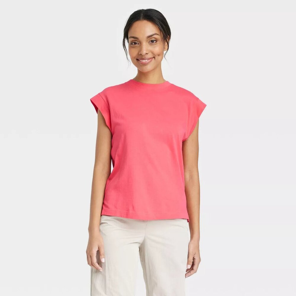 Women's Short Sleeve Extended Shoulder T-Shirt - A New Day™